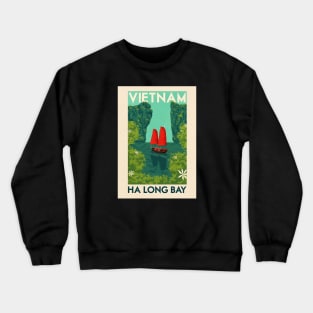 Travel Posters - Ha Long Bay Crewneck Sweatshirt